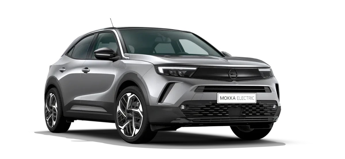 Mokka-e med det banebrydende design viser vejen til Opels fremtid. Med sin elegante crossover-silhuet og kraftfulde fremtoning udstråler Mokka-e selvtillid i enhver detalje. Med sit spændende og selvsikre look, skiller Mokka-e sig ud fra mængden.