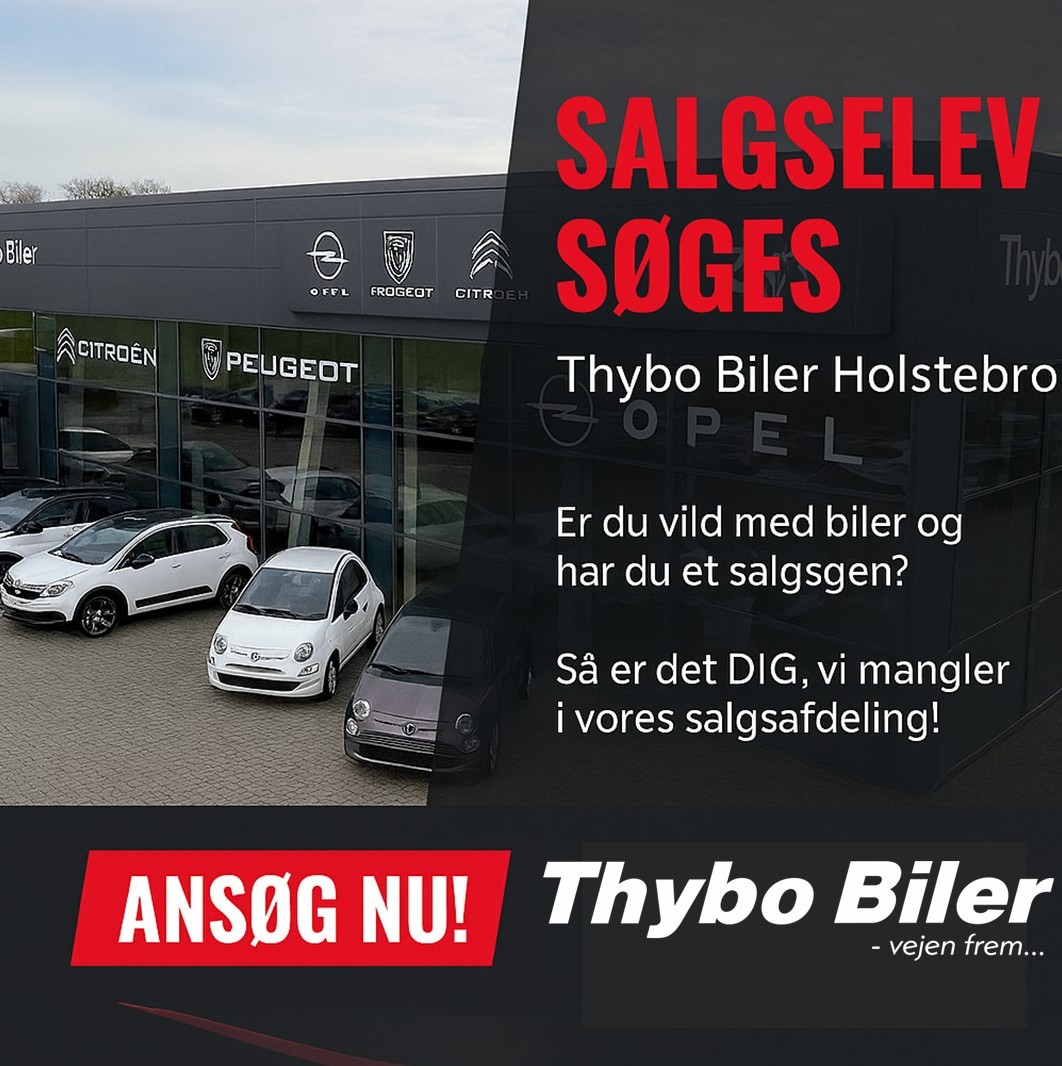 SALGSELEV SØGES til Thybo Biler i Holstebro