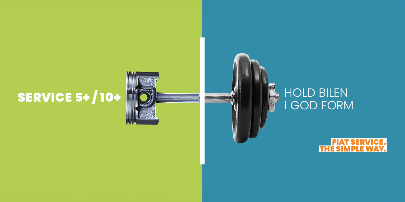 service 5 +2-1 Fiat service 5 + - for biler som er mere end 5 år gamle